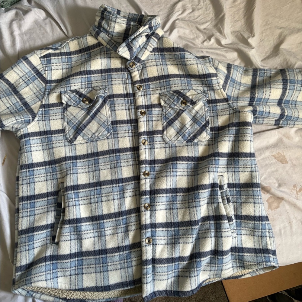 Flannel fleece coat
